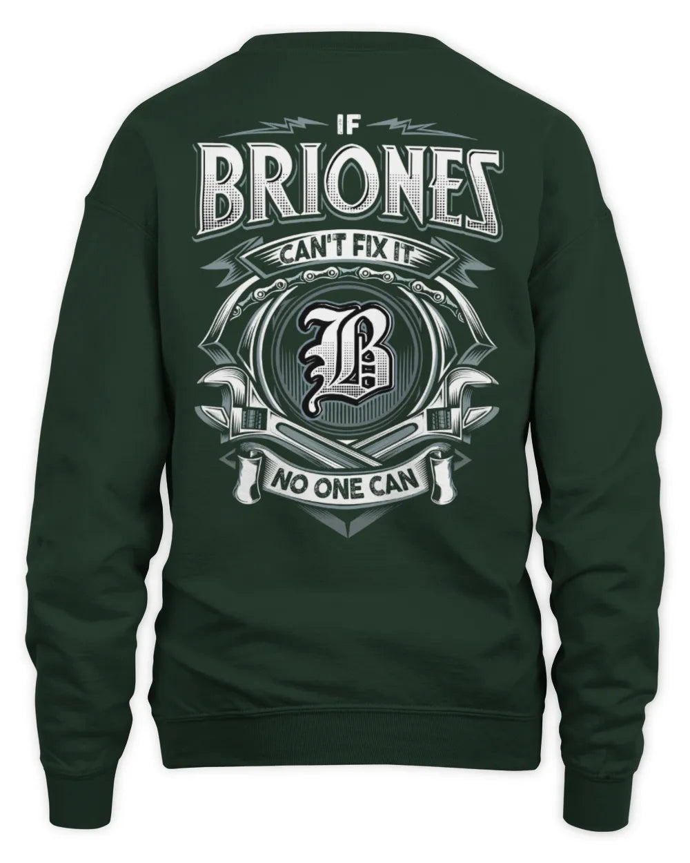 BRIONES AP81-K4-626 - Personalized Ahmed Quote Apparel “If Ahmed Can't Fix It, No One Can” - Unisex Sweatshirt - Forest Green