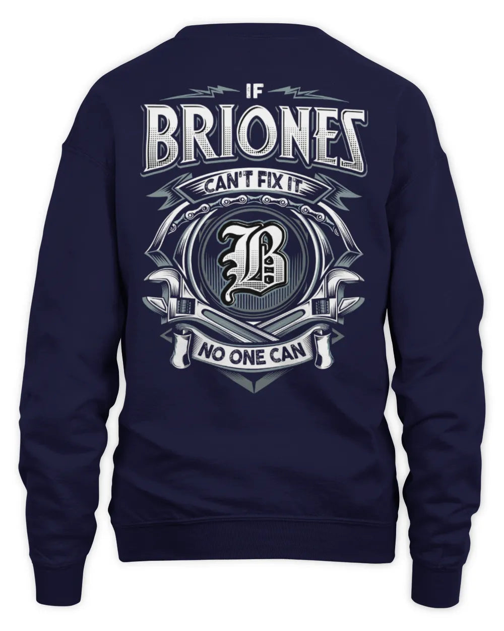 BRIONES AP81-K4-626 - Personalized Ahmed Quote Apparel “If Ahmed Can't Fix It, No One Can” - Unisex Sweatshirt - Navy