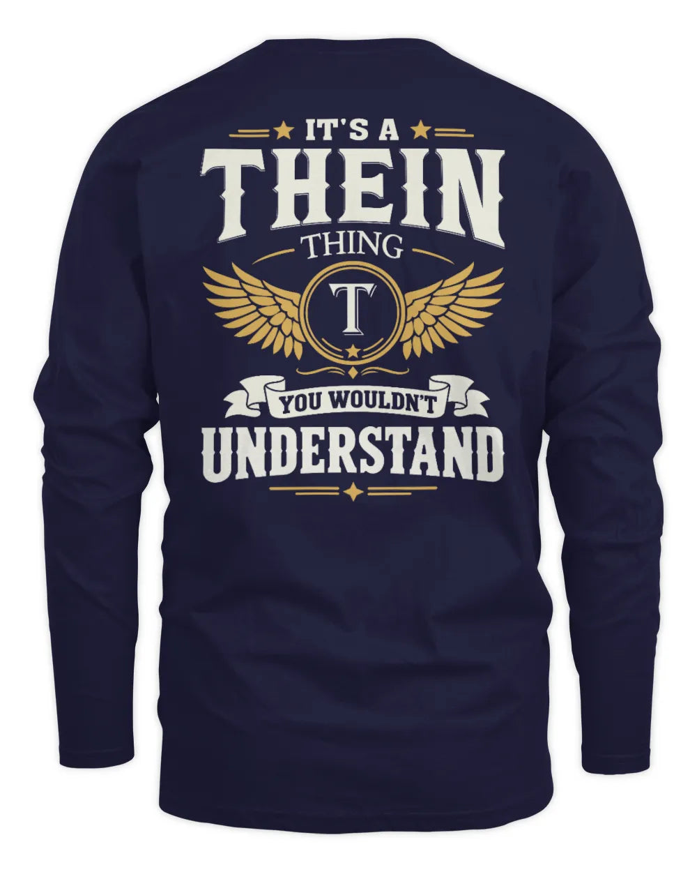 THEIN KT06-M008 It’s a [NAME] Thing – You Wouldn’t Understand | Personalized Vintage T-Shirt - Men's Long Sleeved T-Shirt - Navy
