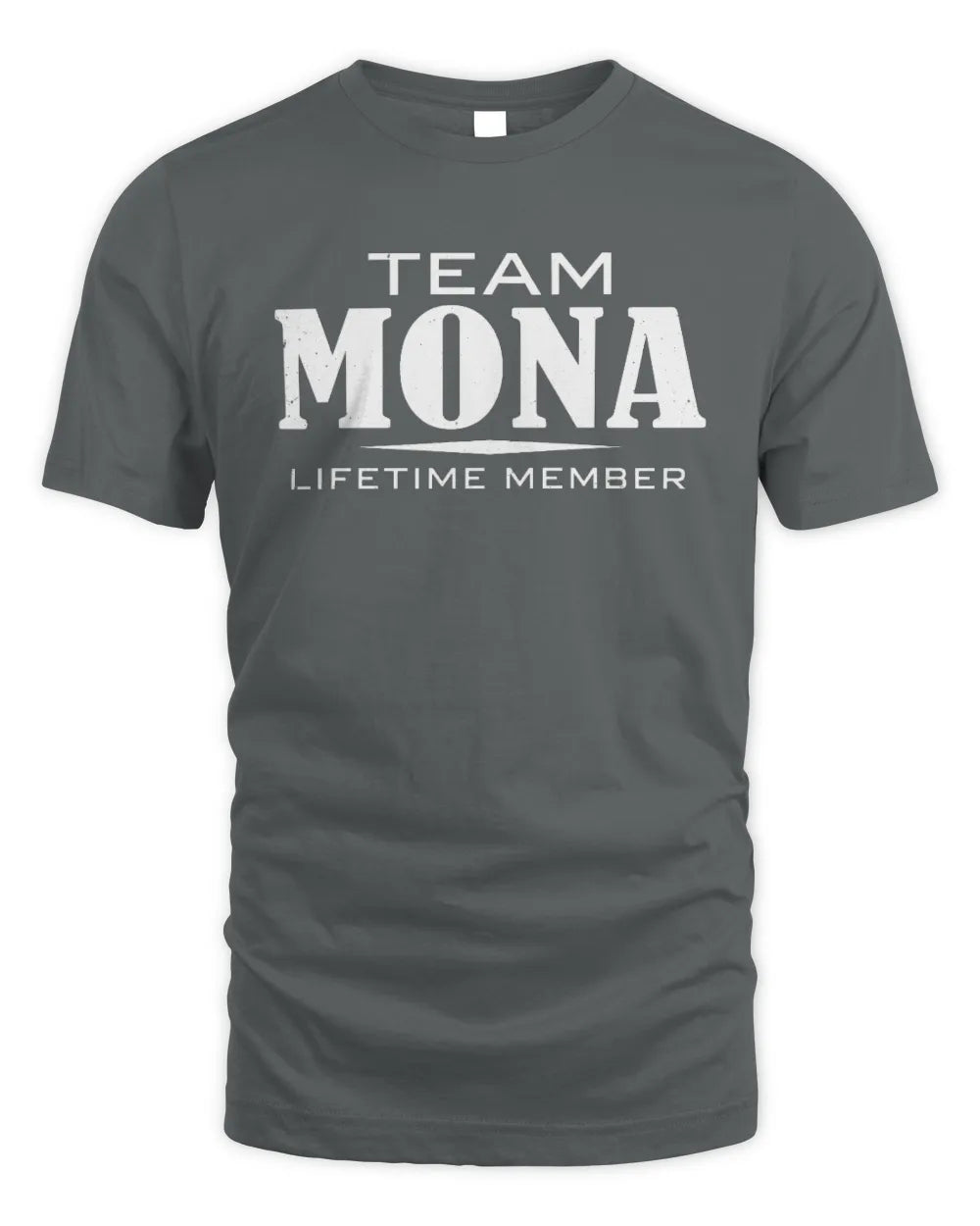 MONA BL62-K4-128 - Personalized “Team NAME Lifetime Member” - Unisex Standard T-Shirt - Charcoal