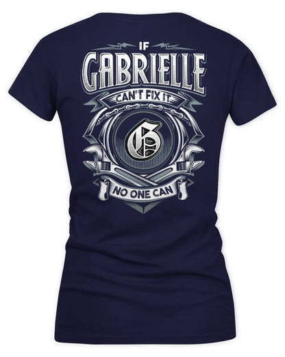 GABRIELLE AP81-K4-626 - Personalized Ahmed Quote Apparel “If Ahmed Can't Fix It, No One Can” - Women's V-Neck T-Shirt - Navy