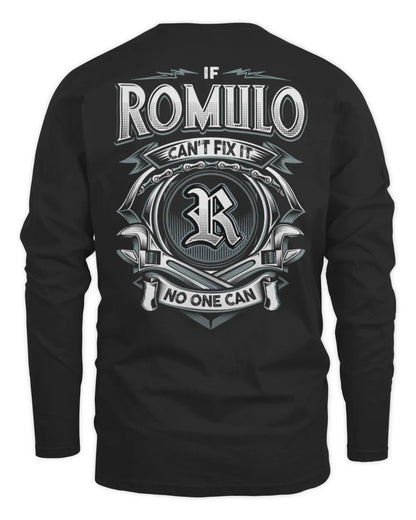 ROMULO AP81-K4-626 - Personalized Ahmed Quote Apparel “If Ahmed Can't Fix It, No One Can” - Men's Long Sleeved T-Shirt - Black