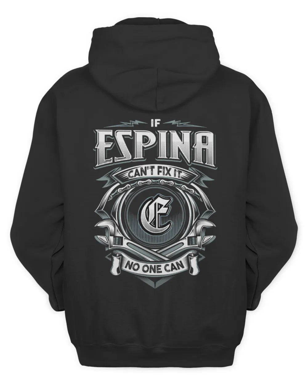 ESPINA AP81-K4-626 - Personalized Ahmed Quote Apparel “If Ahmed Can't Fix It, No One Can” - Unisex Hoodie - Black