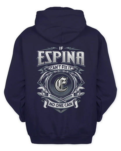 ESPINA AP81-K4-626 - Personalized Ahmed Quote Apparel “If Ahmed Can't Fix It, No One Can” - Unisex Hoodie - Navy