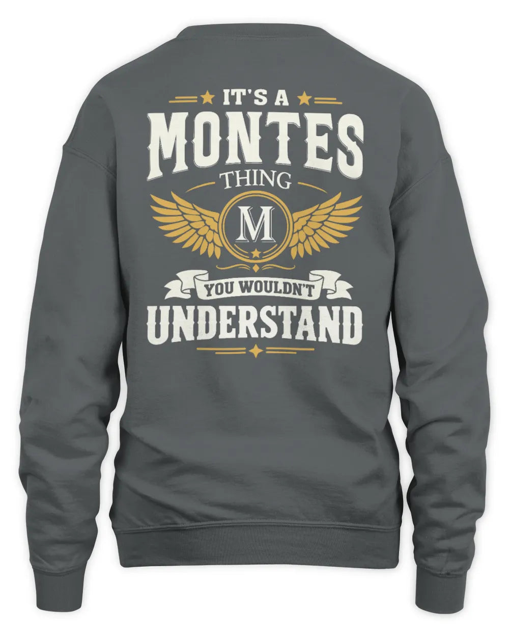 MONTES KT06-M008 It’s a [NAME] Thing – You Wouldn’t Understand | Personalized Vintage T-Shirt - Unisex Sweatshirt - Charcoal