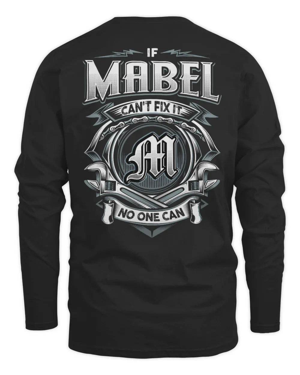 MABEL AP81-K4-626 - Personalized Ahmed Quote Apparel “If Ahmed Can't Fix It, No One Can” - Men's Long Sleeved T-Shirt - Black