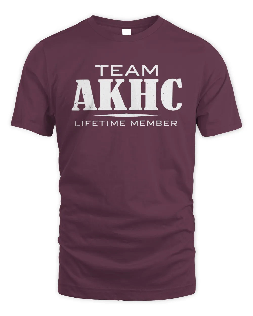AKHC BL62-K4-128 - Personalized “Team NAME Lifetime Member” - Unisex Standard T-Shirt - Maroon
