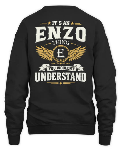 ENZO KT06-M008 It’s a [NAME] Thing – You Wouldn’t Understand | Personalized Vintage T-Shirt - Unisex Sweatshirt - Black