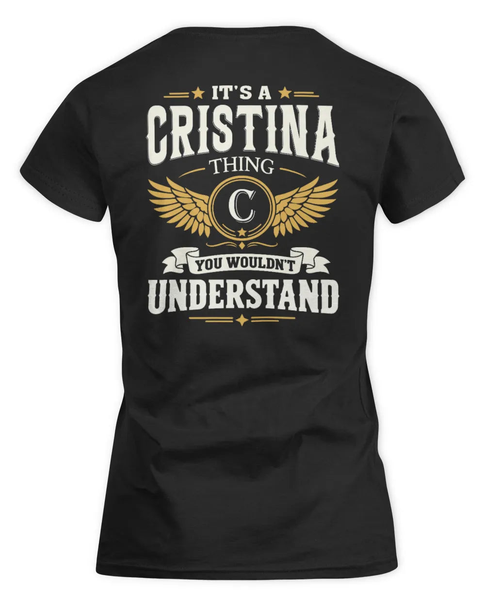 CRISTINA KT06-M008 It’s a [NAME] Thing – You Wouldn’t Understand | Personalized Vintage T-Shirt - Women's Standard T-Shirt - Black