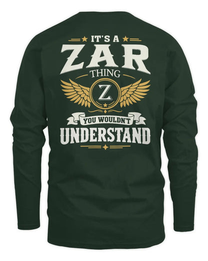 ZAR KT06-M008 It’s a [NAME] Thing – You Wouldn’t Understand | Personalized Vintage T-Shirt - Men's Long Sleeved T-Shirt - Forest Green