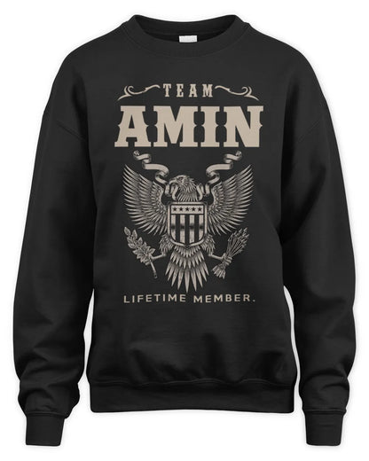 AMIN TP06-K82 – Personalized Classic Style Apparel “Team NAME Lifetime Member” - Unisex Sweatshirt - Black
