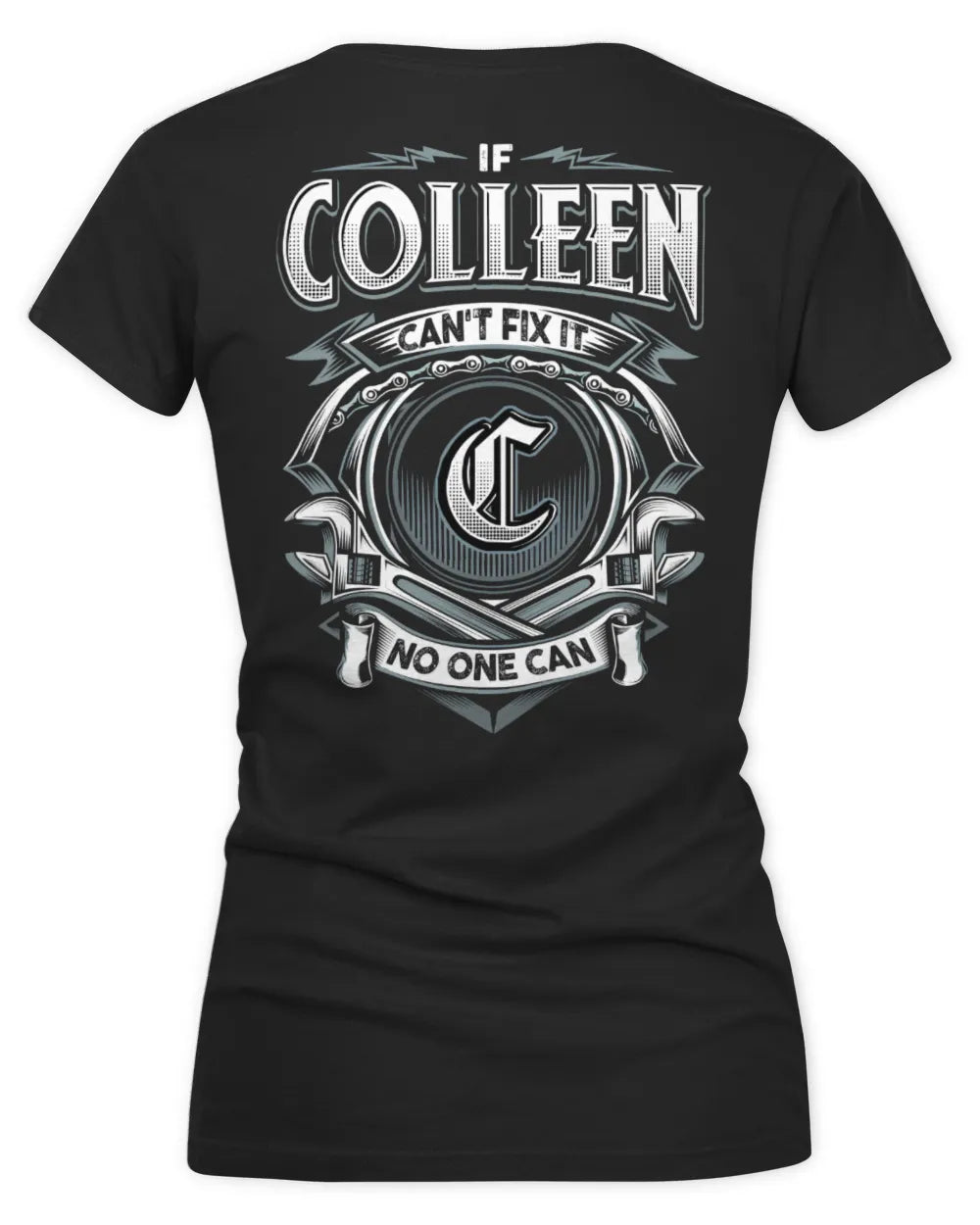 COLLEEN AP81-K4-626 - Personalized Ahmed Quote Apparel “If Ahmed Can't Fix It, No One Can” - Women's V-Neck T-Shirt - Black