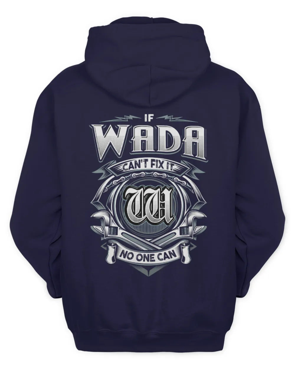 WADA AP81-K4-626 - Personalized Ahmed Quote Apparel “If Ahmed Can't Fix It, No One Can” - Unisex Hoodie - Navy