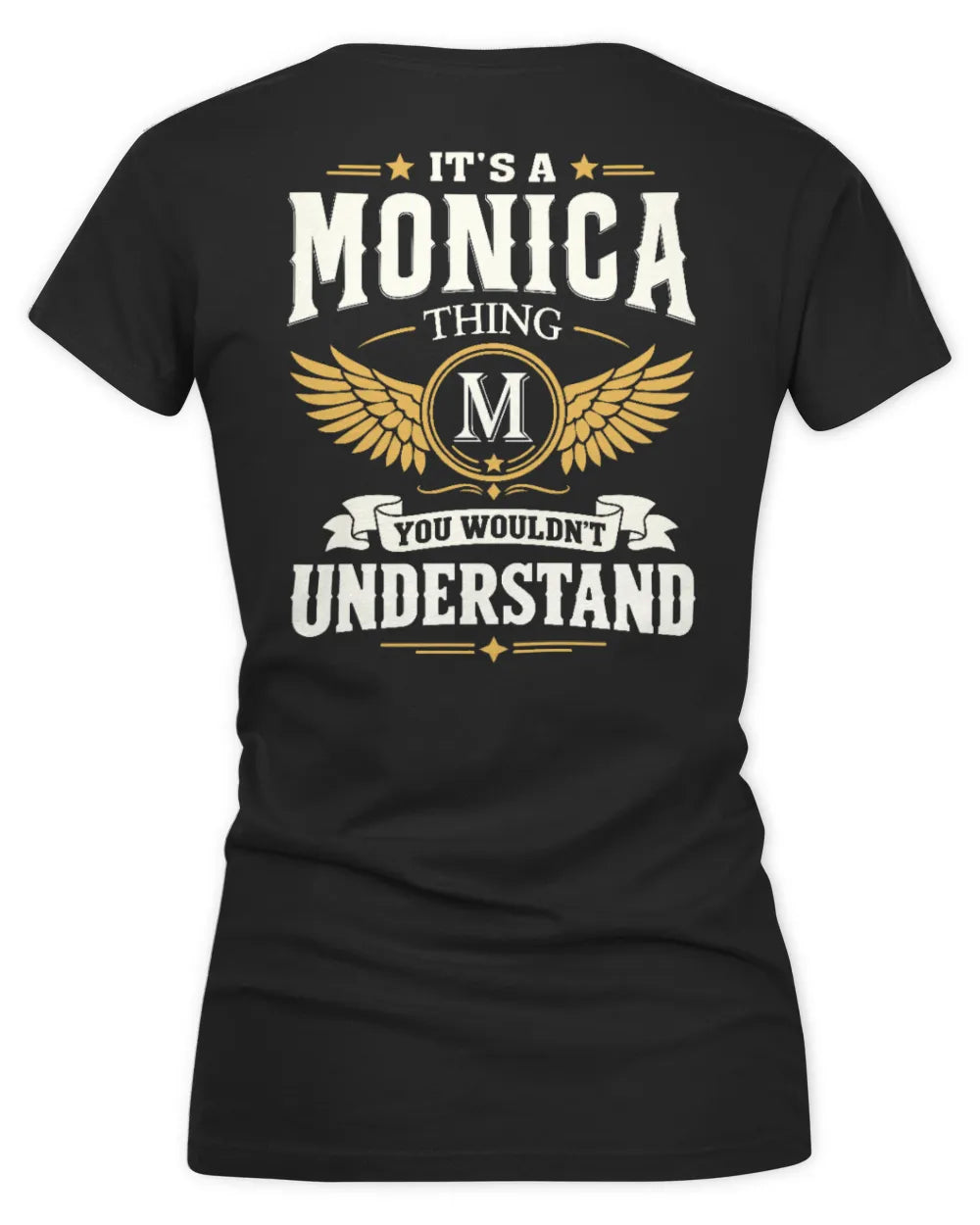 MONICA KT06-M008 It’s a [NAME] Thing – You Wouldn’t Understand | Personalized Vintage T-Shirt - Women's V-Neck T-Shirt - Black