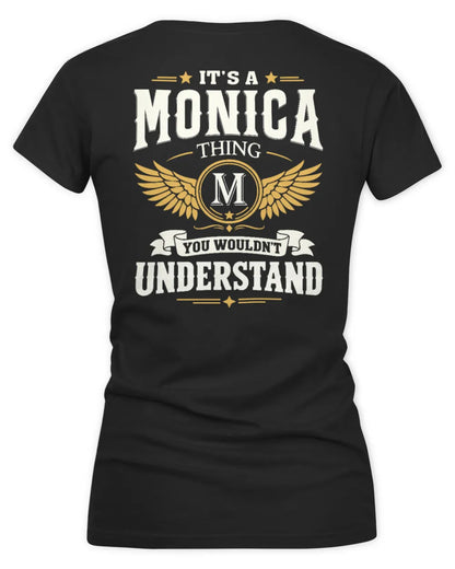 MONICA KT06-M008 It’s a [NAME] Thing – You Wouldn’t Understand | Personalized Vintage T-Shirt - Women's V-Neck T-Shirt - Black