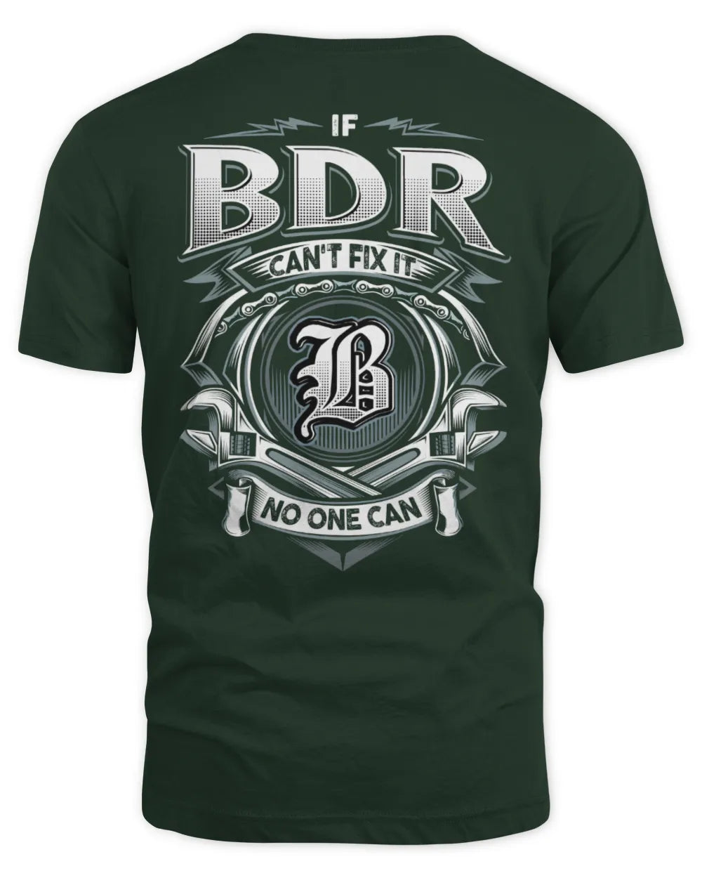 BDR AP81-K4-626 - Personalized Ahmed Quote Apparel “If Ahmed Can't Fix It, No One Can” - Unisex Standard T-Shirt - Forest Green
