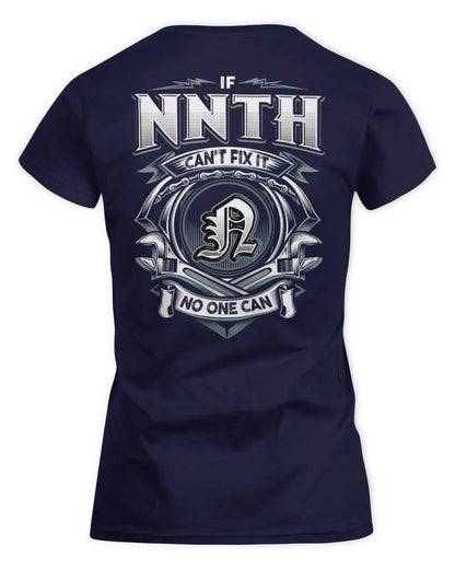 NNTH AP81-K4-626 - Personalized Ahmed Quote Apparel “If Ahmed Can't Fix It, No One Can” - Women's Standard T-Shirt - Navy
