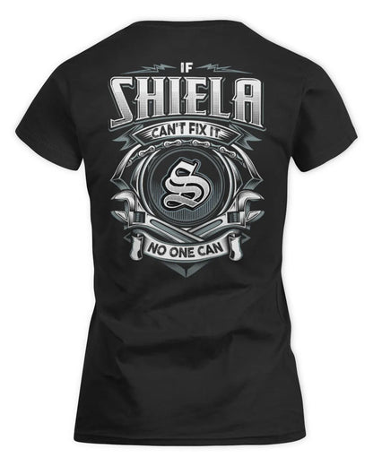 SHIELA AP81-K4-626 - Personalized Ahmed Quote Apparel “If Ahmed Can't Fix It, No One Can” - Women's Standard T-Shirt - Black