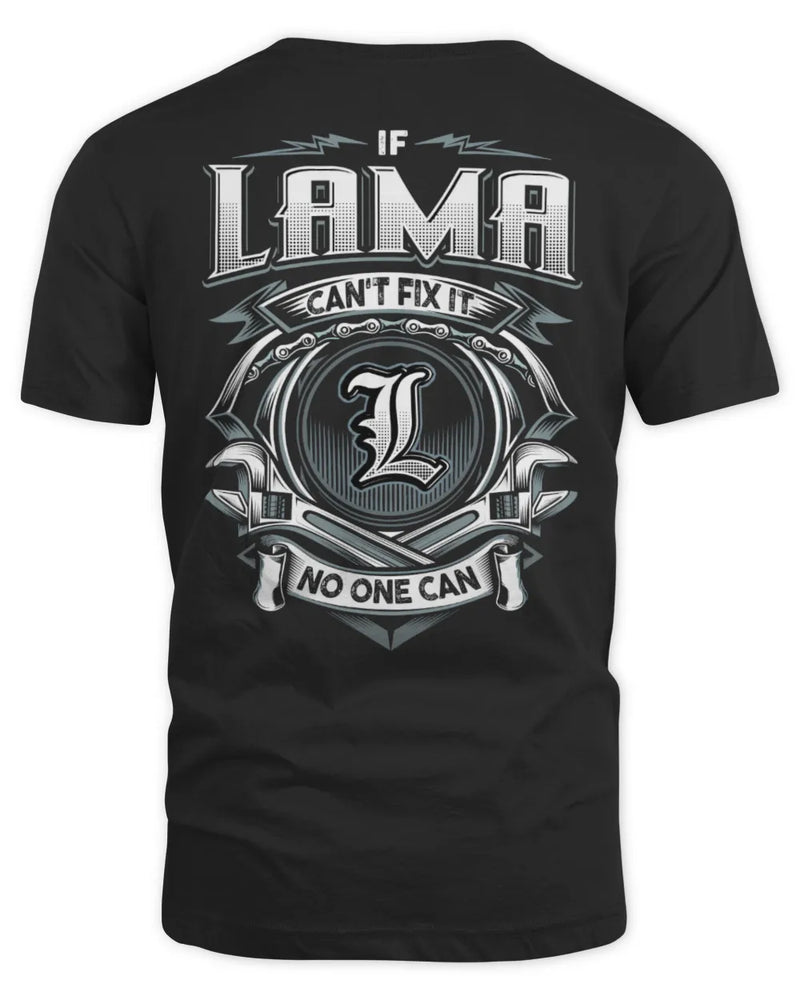 LAMA AP81-K4-626 - Personalized Ahmed Quote Apparel “If Ahmed Can't Fix It, No One Can” - Unisex Standard T-Shirt - Black