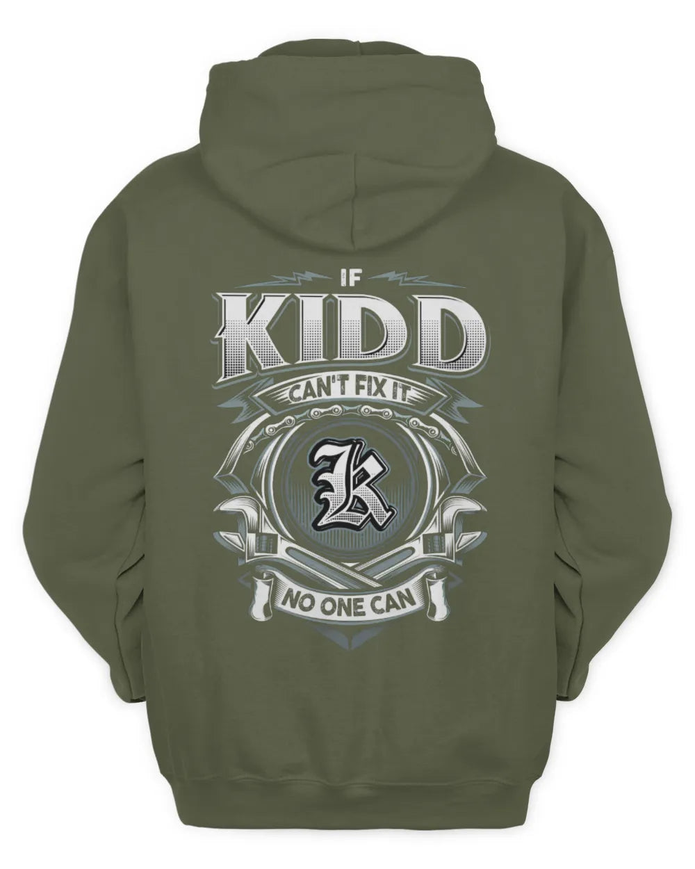 KIDD AP81-K4-626 - Personalized Ahmed Quote Apparel “If Ahmed Can't Fix It, No One Can” - Unisex Hoodie - Military Green