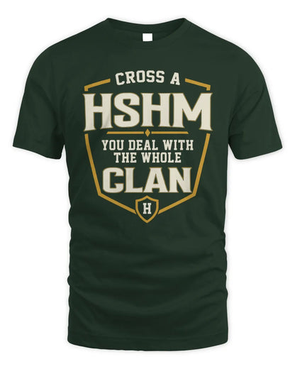 HSHM NT1-K008 Cross A/An NAME, You Deal With the Whole Clan | Personalized Vintage T-Shirt - Unisex Standard T-Shirt - Forest Green