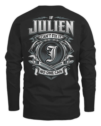 JULIEN AP81-K4-626 - Personalized Ahmed Quote Apparel “If Ahmed Can't Fix It, No One Can” - Men's Long Sleeved T-Shirt - Black