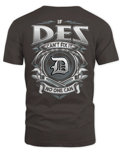 DES AP81-K4-626 - Personalized Ahmed Quote Apparel “If Ahmed Can't Fix It, No One Can” - Unisex Standard T-Shirt - Dark Chocolate