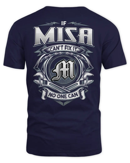 MISA AP81-K4-626 - Personalized Ahmed Quote Apparel “If Ahmed Can't Fix It, No One Can” - Unisex Standard T-Shirt - Navy