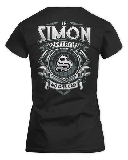 SIMON AP81-K4-626 - Personalized Ahmed Quote Apparel “If Ahmed Can't Fix It, No One Can” - Women's Standard T-Shirt - Black