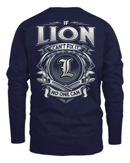 LION AP81-K4-626 - Personalized Ahmed Quote Apparel “If Ahmed Can't Fix It, No One Can” - Men's Long Sleeved T-Shirt - Navy
