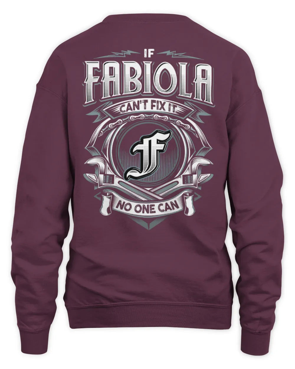 FABIOLA AP81-K4-626 - Personalized Ahmed Quote Apparel “If Ahmed Can't Fix It, No One Can” - Unisex Sweatshirt - Maroon