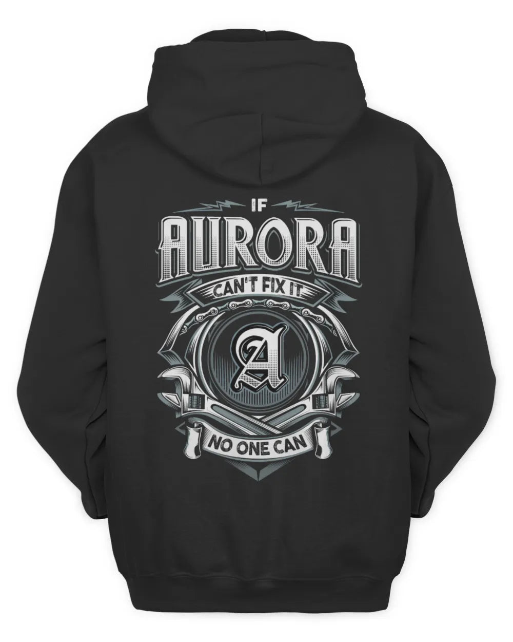 AURORA AP81-K4-626 - Personalized Ahmed Quote Apparel “If Ahmed Can't Fix It, No One Can” - Unisex Hoodie - Black