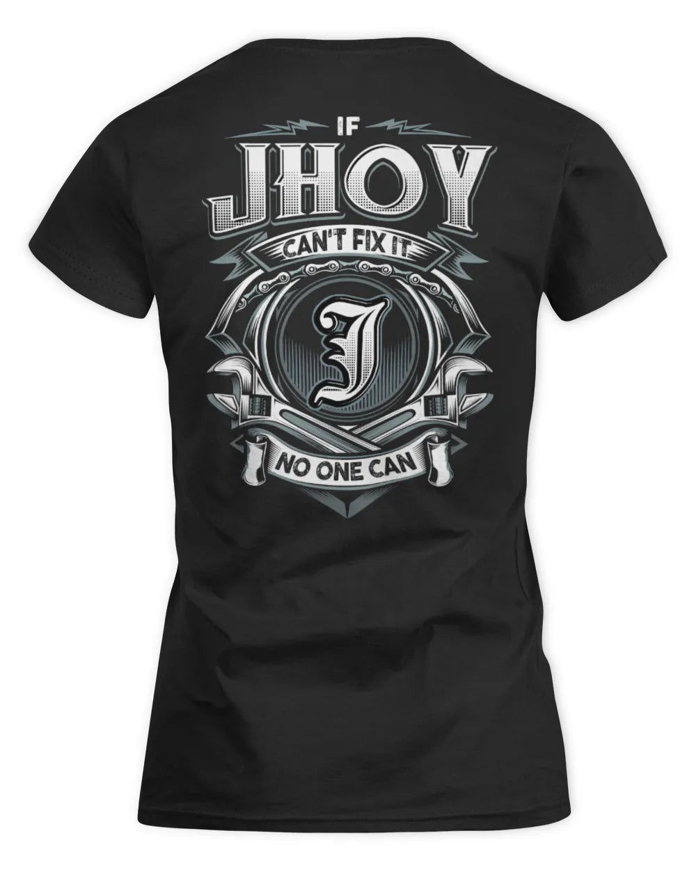 JHOY AP81-K4-626 - Personalized Ahmed Quote Apparel “If Ahmed Can't Fix It, No One Can” - Women's Standard T-Shirt - Black