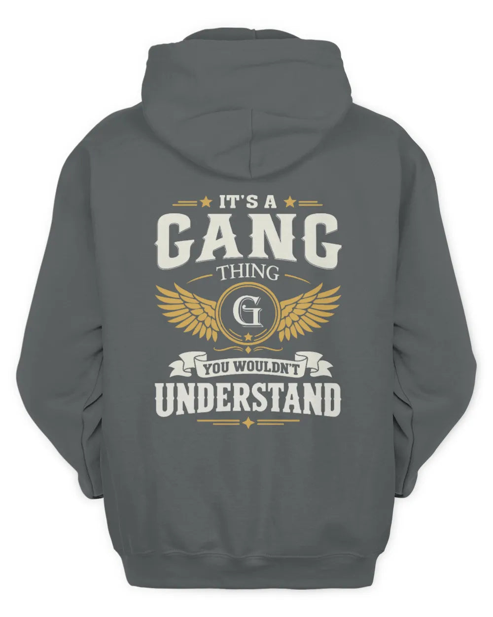 GANG KT06-M008 It’s a [NAME] Thing – You Wouldn’t Understand | Personalized Vintage T-Shirt - Unisex Hoodie - Charcoal