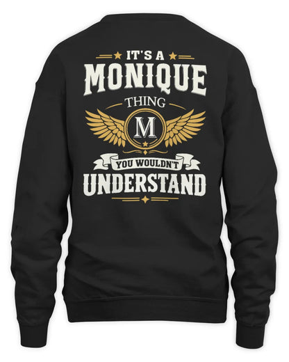 MONIQUE KT06-M008 It’s a [NAME] Thing – You Wouldn’t Understand | Personalized Vintage T-Shirt - Unisex Sweatshirt - Black