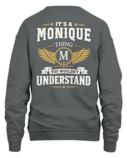 MONIQUE KT06-M008 It’s a [NAME] Thing – You Wouldn’t Understand | Personalized Vintage T-Shirt - Unisex Sweatshirt - Charcoal