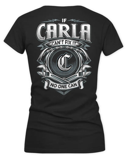 CARLA AP81-K4-626 - Personalized Ahmed Quote Apparel “If Ahmed Can't Fix It, No One Can” - Women's V-Neck T-Shirt - Black