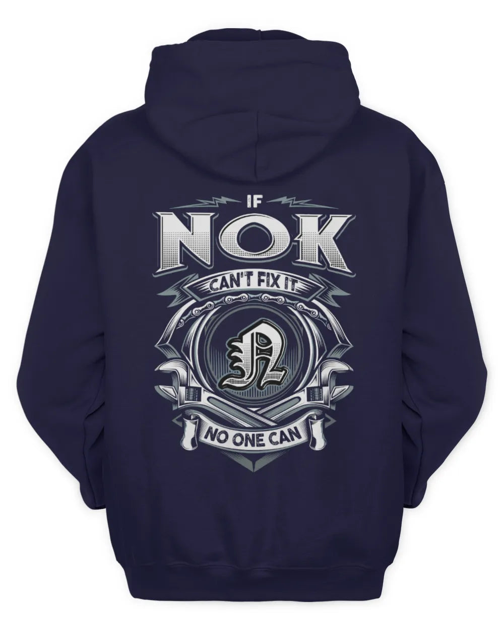 NOK AP81-K4-626 - Personalized Ahmed Quote Apparel “If Ahmed Can't Fix It, No One Can” - Unisex Hoodie - Navy