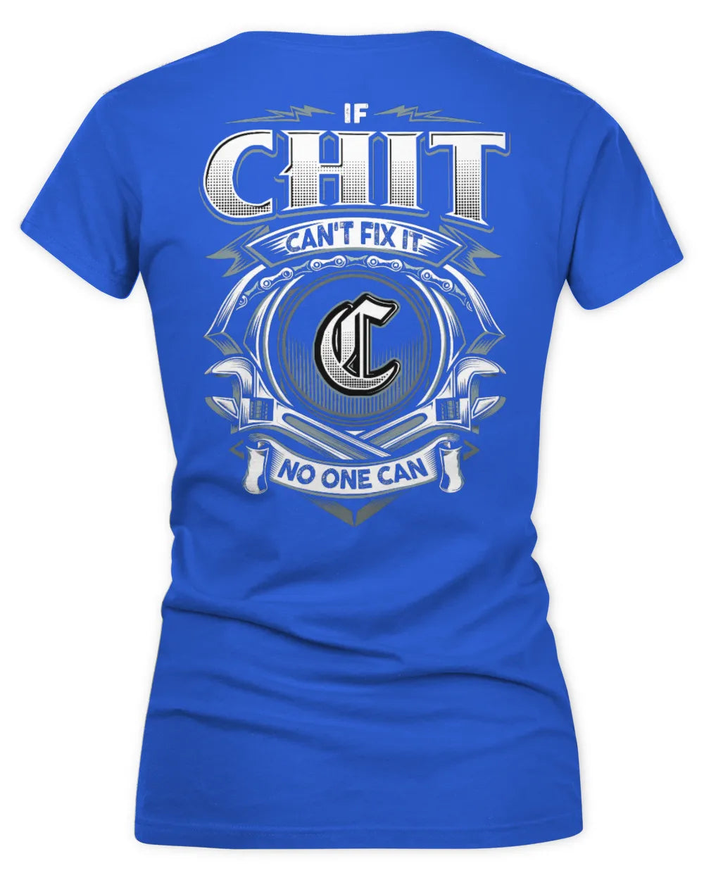 CHIT AP81-K4-626 - Personalized Ahmed Quote Apparel “If Ahmed Can't Fix It, No One Can” - Women's V-Neck T-Shirt - Royal