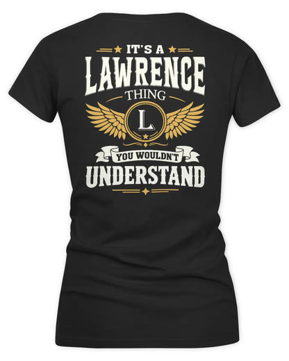 LAWRENCE KT06-M008 It’s a [NAME] Thing – You Wouldn’t Understand | Personalized Vintage T-Shirt - Women's V-Neck T-Shirt - Black