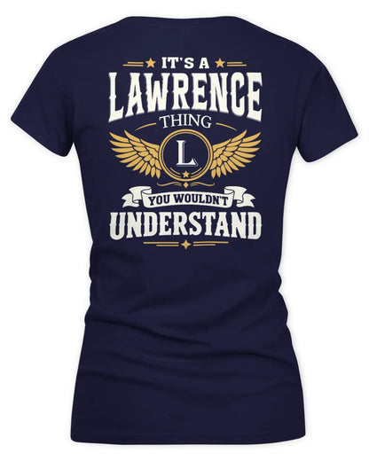 LAWRENCE KT06-M008 It’s a [NAME] Thing – You Wouldn’t Understand | Personalized Vintage T-Shirt - Women's V-Neck T-Shirt - Navy