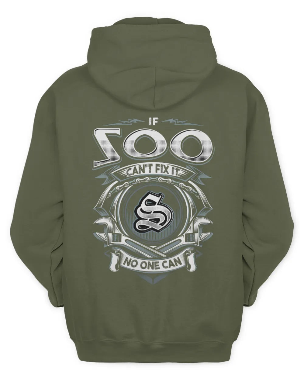 SOO AP81-K4-626 - Personalized Ahmed Quote Apparel “If Ahmed Can't Fix It, No One Can” - Unisex Hoodie - Military Green