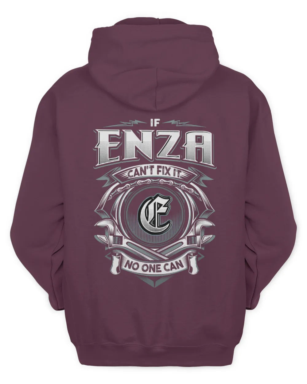 ENZA AP81-K4-626 - Personalized Ahmed Quote Apparel “If Ahmed Can't Fix It, No One Can” - Unisex Hoodie - Maroon