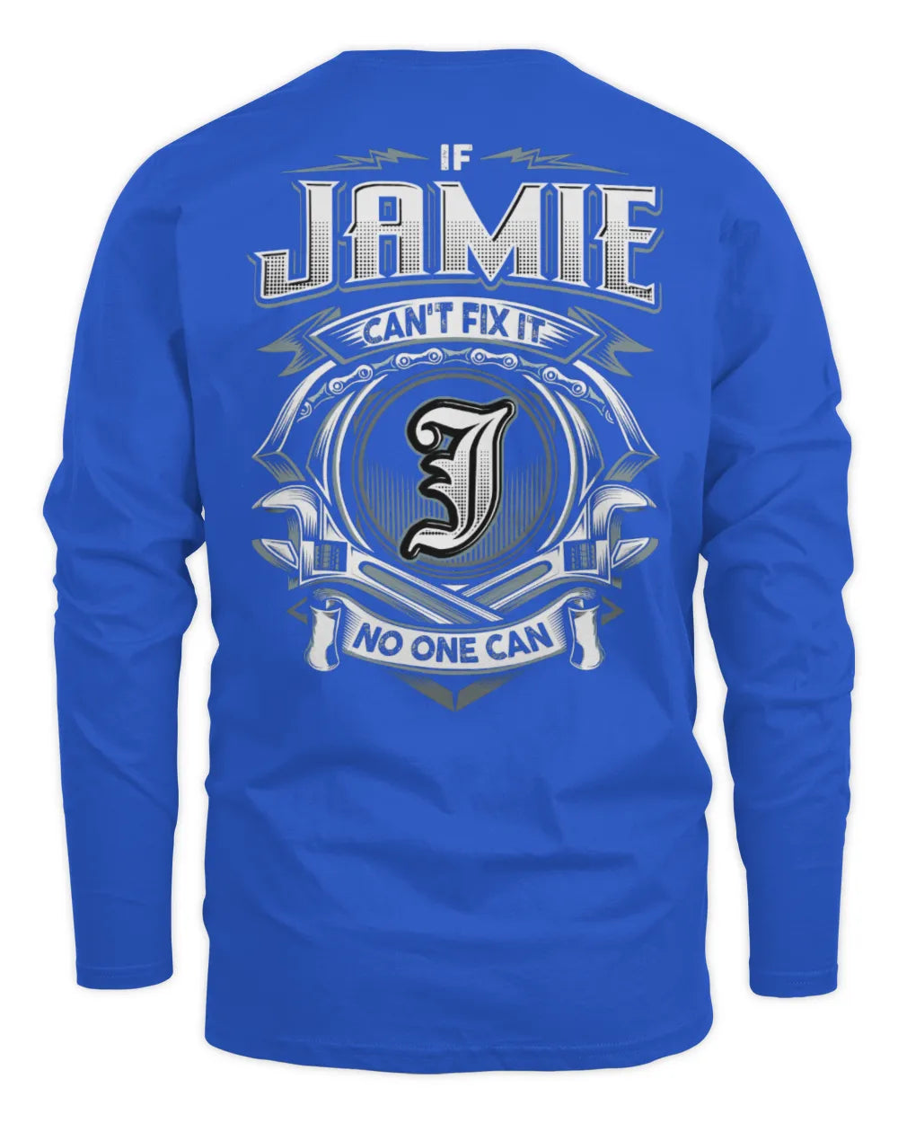 JAMIE AP81-K4-626 - Personalized Ahmed Quote Apparel “If Ahmed Can't Fix It, No One Can” - Men's Long Sleeved T-Shirt - Royal