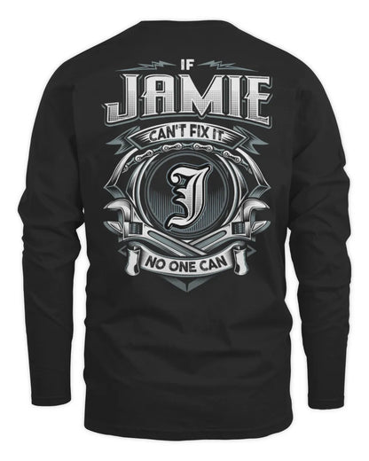 JAMIE AP81-K4-626 - Personalized Ahmed Quote Apparel “If Ahmed Can't Fix It, No One Can” - Men's Long Sleeved T-Shirt - Black