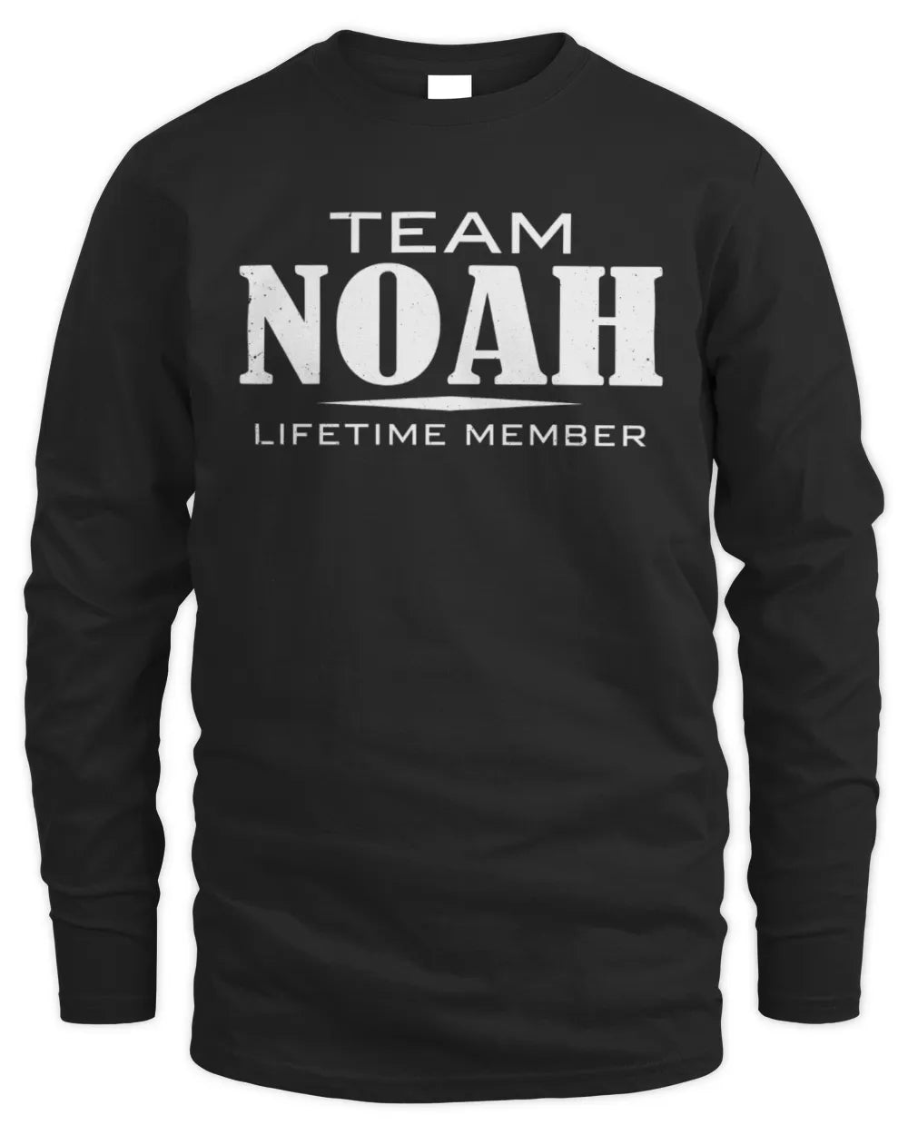 NOAH BL62-K4-128 - Personalized “Team NAME Lifetime Member” - Men's Long Sleeved T-Shirt - Black