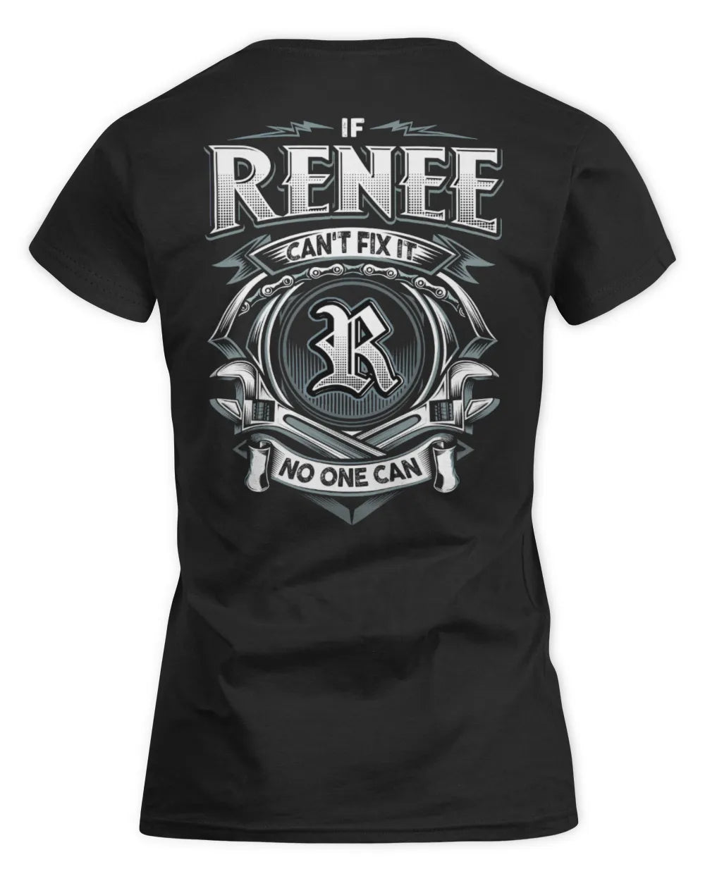 RENEE AP81-K4-626 - Personalized Ahmed Quote Apparel “If Ahmed Can't Fix It, No One Can” - Women's Standard T-Shirt - Black