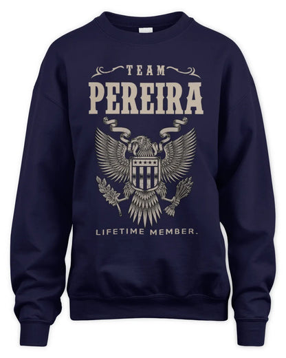 PEREIRA TP06-K82 – Personalized Classic Style Apparel “Team NAME Lifetime Member” - Unisex Sweatshirt - Navy