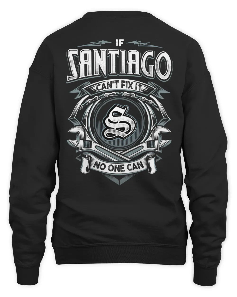 SANTIAGO AP81-K4-626 - Personalized Ahmed Quote Apparel “If Ahmed Can't Fix It, No One Can” - Unisex Sweatshirt - Black