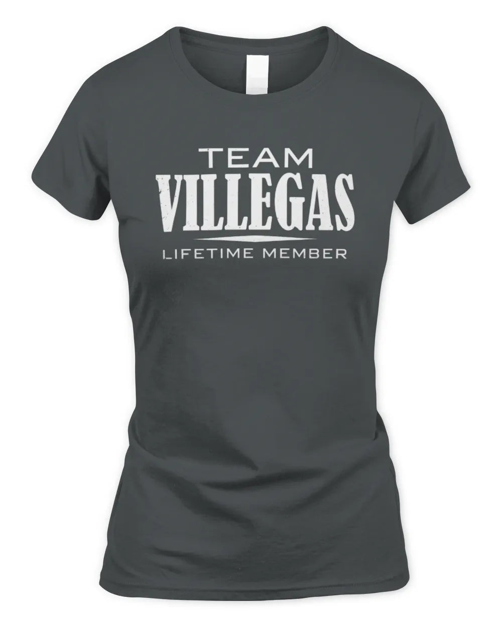 VILLEGAS BL62-K4-128 - Personalized “Team NAME Lifetime Member” - Women's Standard T-Shirt - Charcoal